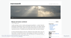 Desktop Screenshot of maevesworld.wordpress.com
