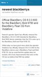 Mobile Screenshot of newestblackberrys.wordpress.com