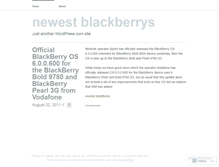Tablet Screenshot of newestblackberrys.wordpress.com