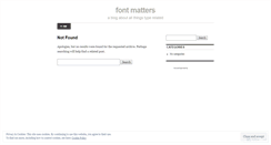 Desktop Screenshot of fontmatters.wordpress.com
