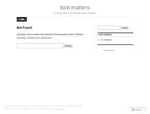 Tablet Screenshot of fontmatters.wordpress.com