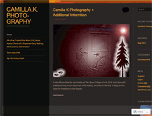 Tablet Screenshot of camillakphotography.wordpress.com