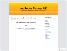 Tablet Screenshot of aarouteplanneruk.wordpress.com