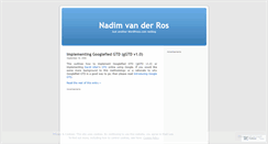 Desktop Screenshot of nadimvdr.wordpress.com