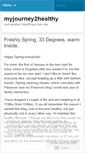 Mobile Screenshot of myjourney2healthy.wordpress.com