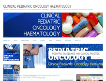 Tablet Screenshot of pediatriconcologyhematology.wordpress.com