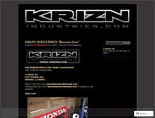 Tablet Screenshot of kriznindustries.wordpress.com