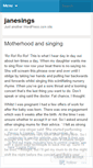 Mobile Screenshot of janesings.wordpress.com