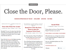 Tablet Screenshot of closethedoorplease.wordpress.com