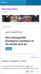 Mobile Screenshot of barredowl.wordpress.com