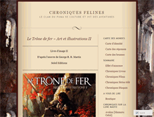 Tablet Screenshot of chroniquesfelines.wordpress.com