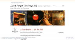 Desktop Screenshot of dontforgetthesongs365.wordpress.com