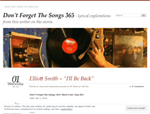 Tablet Screenshot of dontforgetthesongs365.wordpress.com