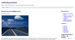 Desktop Screenshot of adultcollegestudents.wordpress.com