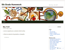 Tablet Screenshot of 5thhomework.wordpress.com