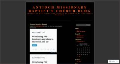 Desktop Screenshot of antiochbaptist.wordpress.com