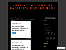 Tablet Screenshot of antiochbaptist.wordpress.com