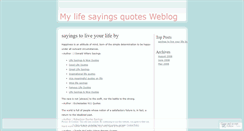 Desktop Screenshot of lifesayingsquotes.wordpress.com