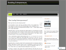 Tablet Screenshot of buddingentrepreneurs.wordpress.com