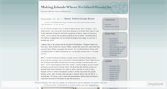 Desktop Screenshot of makingislands.wordpress.com