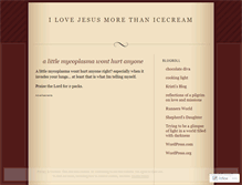 Tablet Screenshot of ilovejesusmorethanicecream.wordpress.com
