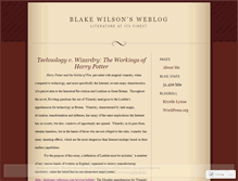 Tablet Screenshot of blakewilson.wordpress.com