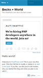 Mobile Screenshot of becksplusworld.wordpress.com