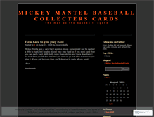 Tablet Screenshot of mickeymantelbaseballcards.wordpress.com