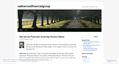 Desktop Screenshot of oakharvestfinacialgroup.wordpress.com