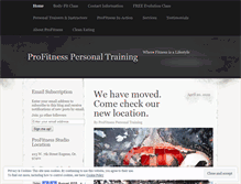 Tablet Screenshot of profitnesspersonaltrainer.wordpress.com