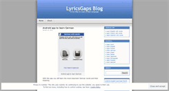 Desktop Screenshot of lyricsgaps.wordpress.com