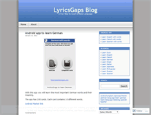 Tablet Screenshot of lyricsgaps.wordpress.com