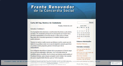 Desktop Screenshot of frenterenovadordelaconcordia.wordpress.com