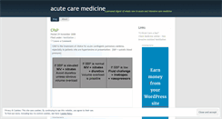 Desktop Screenshot of acutecare.wordpress.com