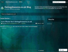 Tablet Screenshot of datingpleasures.wordpress.com