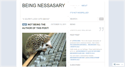 Desktop Screenshot of beingnessasary.wordpress.com