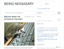 Tablet Screenshot of beingnessasary.wordpress.com