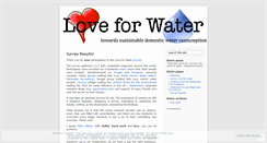 Desktop Screenshot of loveforwater.wordpress.com