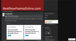 Desktop Screenshot of bestnewpoemsonline.wordpress.com