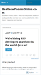 Mobile Screenshot of bestnewpoemsonline.wordpress.com