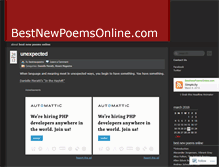 Tablet Screenshot of bestnewpoemsonline.wordpress.com