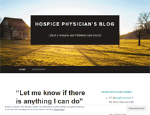 Tablet Screenshot of hospicephysician.wordpress.com