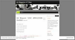 Desktop Screenshot of inkmagazineuf.wordpress.com