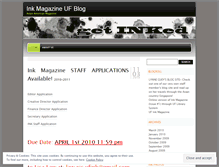 Tablet Screenshot of inkmagazineuf.wordpress.com