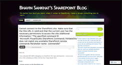 Desktop Screenshot of bhavinsharepoint.wordpress.com