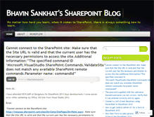 Tablet Screenshot of bhavinsharepoint.wordpress.com