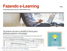 Tablet Screenshot of fazendoelearning.wordpress.com