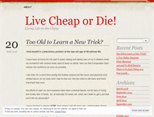 Tablet Screenshot of livecheapordie.wordpress.com