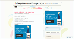 Desktop Screenshot of deephouseandgaragelyrics.wordpress.com