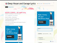 Tablet Screenshot of deephouseandgaragelyrics.wordpress.com